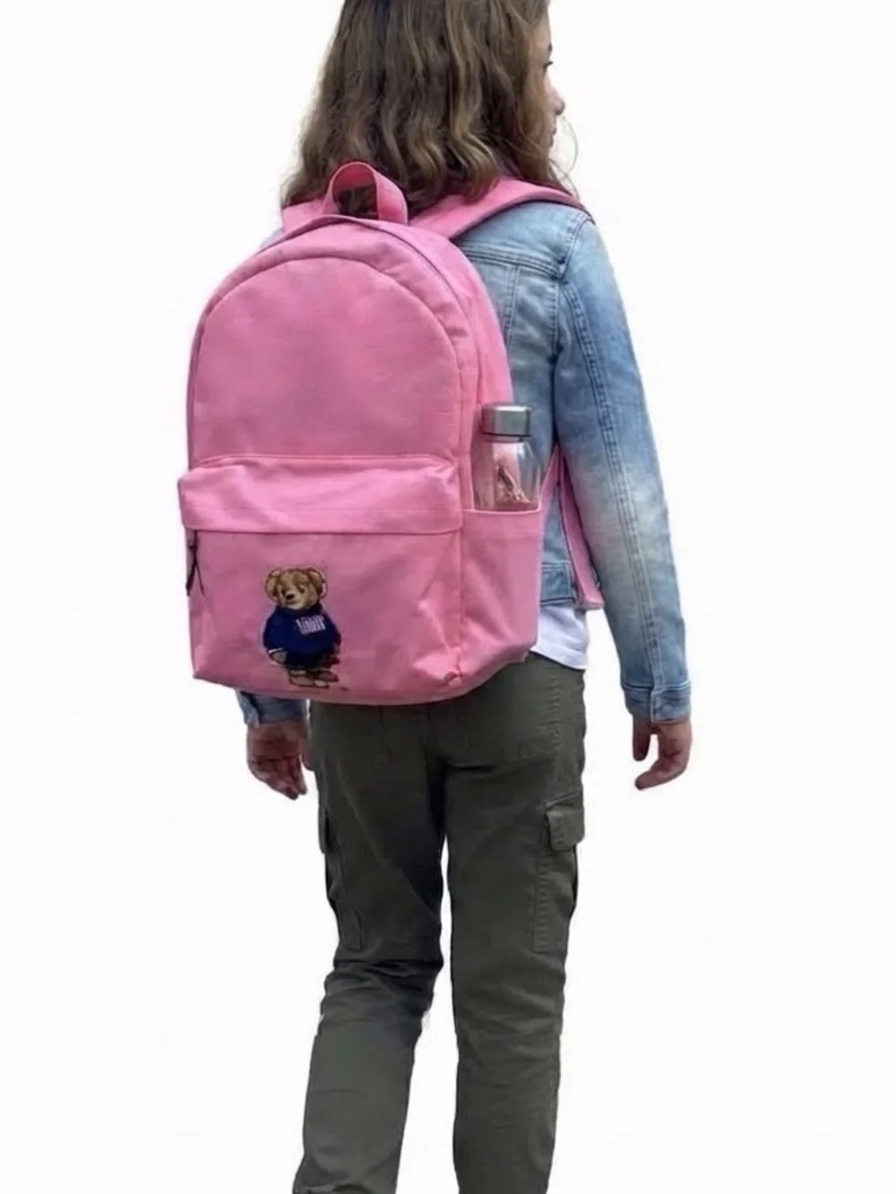 Polo Ralph Lauren Kids Girls Baja Pink Embroidered Bear School Laptop Backpack